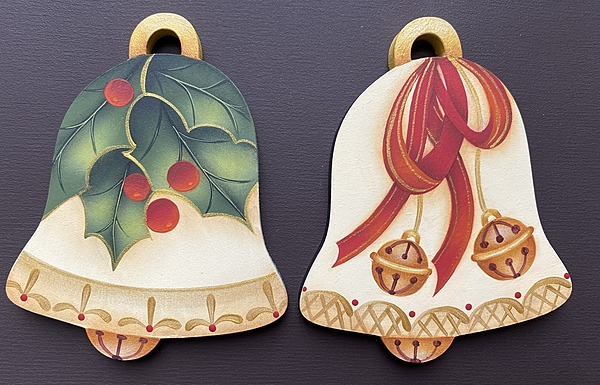 Holly & Ribbons Bell Ornaments E-packet